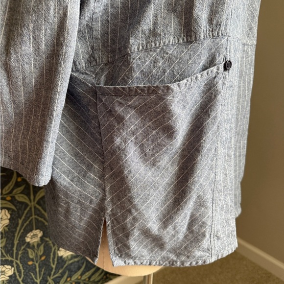 Band of Gypsies 100% Cotton Striped Tunic Lagenlook - Picture 4 of 11